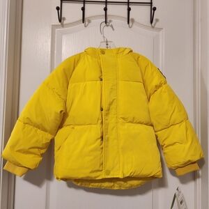 Sunny Yellow Kids Puffer Jacket